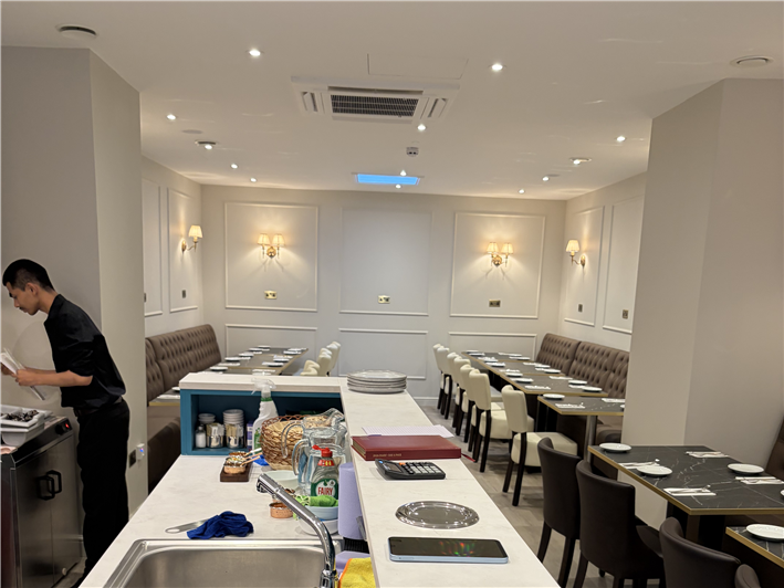 dining room and bar